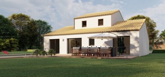 Plan de maison Surface terrain 139 m2 - 4 pièces - 3  chambres -  avec garage 